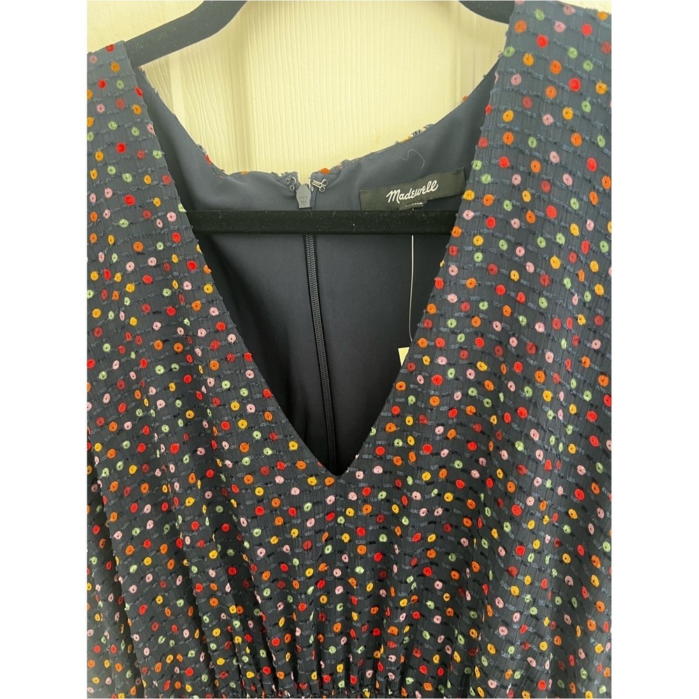 Madewell Charcoal Mini Dress with Multicolor Dot Print - Picture 6 of 14